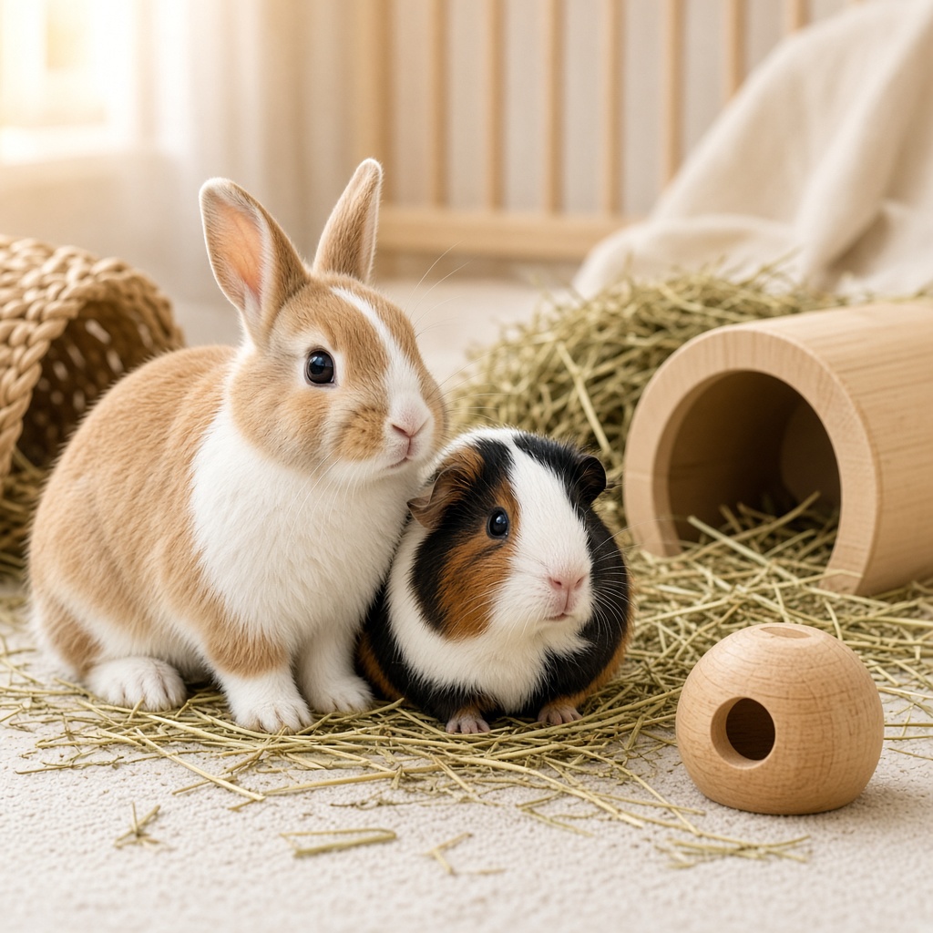 Kaninchen und Meerschweinchen in der Betreuung