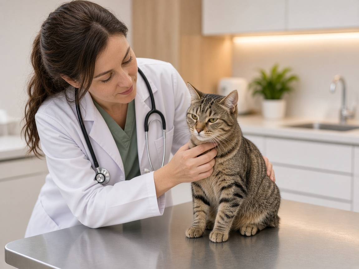 Gesundheitscheck bei einer Katze